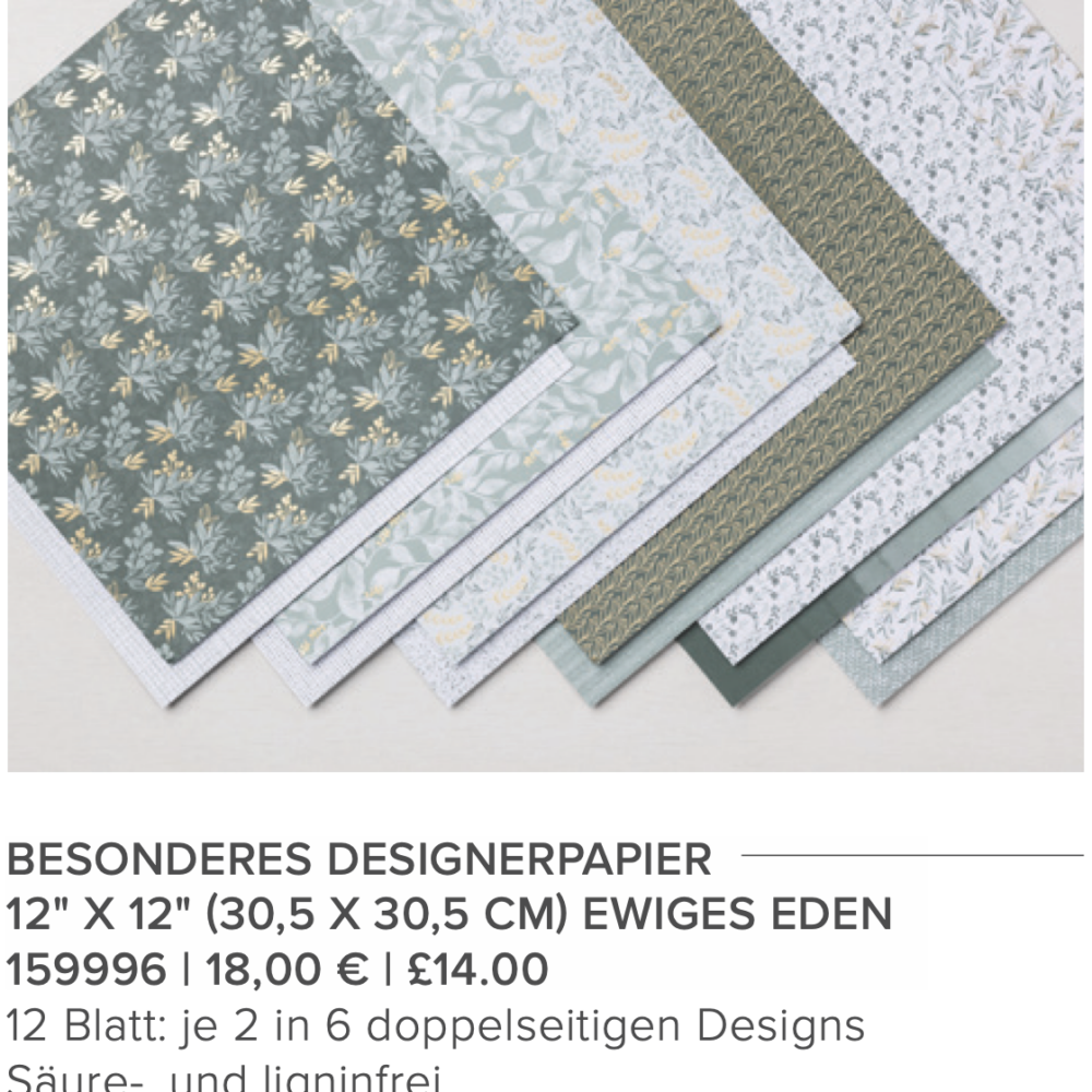 Designerpapier Ewiges Eden