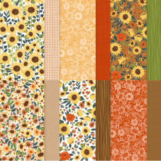 Desinerpapier Sonnenblumenfelder