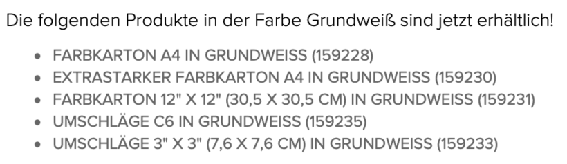 Übersicht Grundweiss